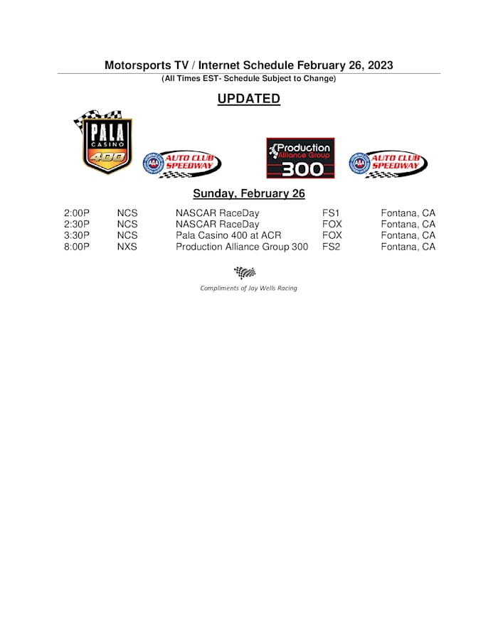 23Motorsports-TV-Schedule-February-26-SUNDAY-ONLY